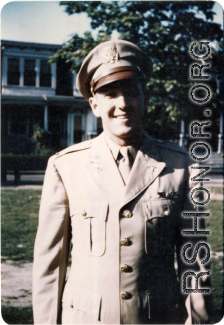 Walter Daniels in uniform before shipping off to the CBI.