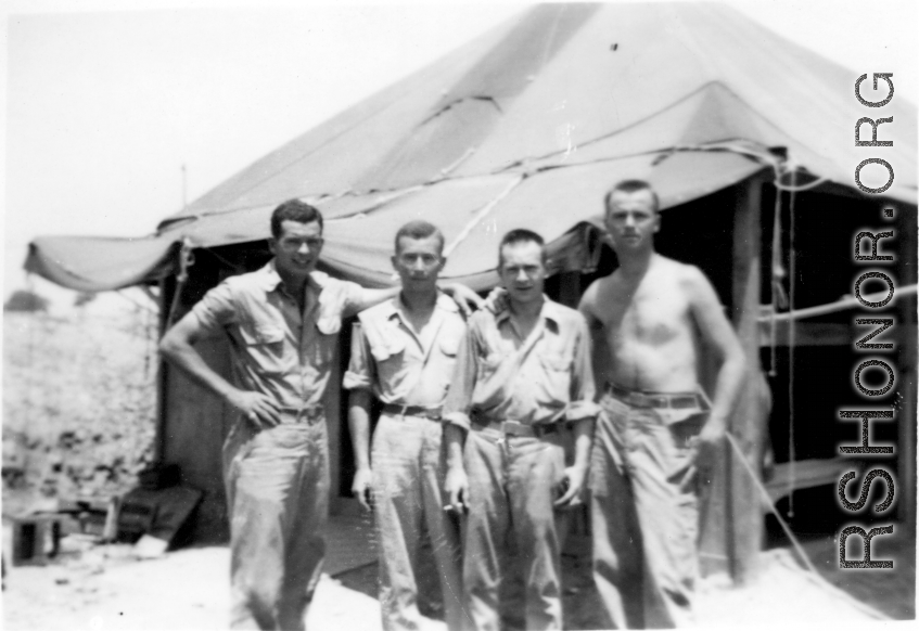 "Fedeler, Rodriguez, Ondira, And Bukey Outside Our Humble Living Quarters In Liangshan, China."