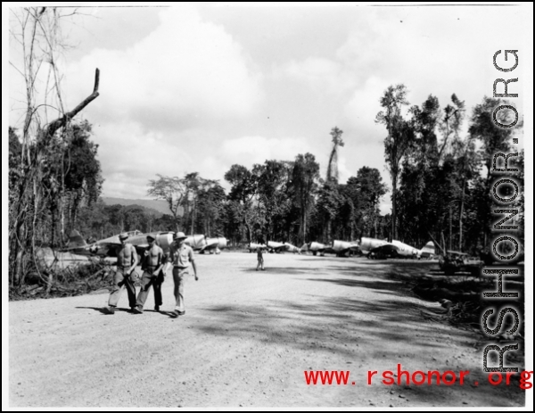 American aircraft parked in the CBI during WWII.