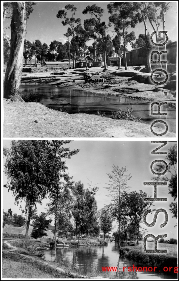 Idyllic rural scenes near Kunming, China, during WWII.  Photo from Dorothy Yuen Leuba.