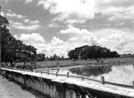 Queen Victoria Memorial in Calcutta, India. August 1945.