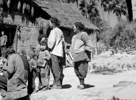 Local people in a village Yunnan province, China. During WWII.