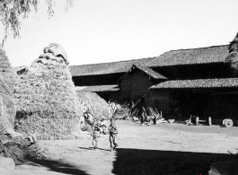 Local people in China, Yunnan province: A village scene.