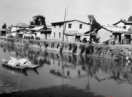 A canal in  Kunming, Yunnan province, China. During WWII.