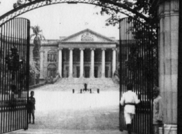 Fancy courtyard in India during WWII.