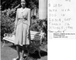 A very western and modernly dressed woman in India in October 1945.  Photo from Wesley L. Furste.  In the CBI during WWII. 