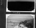 Radar men at Chenggong air base, Yunnan, China. During WWII.  Ira Underwood, and Tom Cook.
