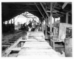 Operations of a lumber mill of the 797th Engineer Forestry Company in Burma.  During WWII.