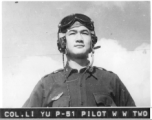 Chinese P-51 pilot Colonel Li Yu during WWII.