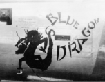 Nose art on F-7A/B-24 "Blue Dragon". 24th Combat Mapping Squadron, 8th Photo Reconnaissance Group, 10th Air Force.