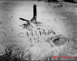 Stones laid out to spell "Liuzhou 1945" during WWII.