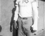 Kenneth Williams after being injured in allied friendly-fire bombing. November 5, 1943. At Baoshan (Paoshan), China, near Burma. During WWII.