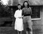 Chinese and American nursing staff in the CBI.  From the collection of Francis E. Strotman.