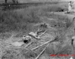 The sick and weakened during the Chinese civilian evacuation in Liuzhou city, Guangxi province, China, during WWII, in the summer or fall of 1944 as the Japanese swept through as part of the large Ichigo push.