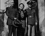 Chiang Kai-shek and Madame Chiang Kai-shek with Gen. Chennault in China during WWII.  From the collection of Hal Geer.