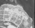 Aerial photograph of a base, possibly Allied, during WWII.